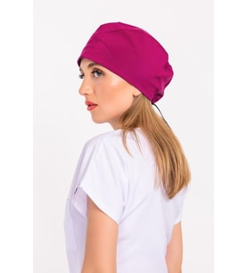 Unisex Düz Koyu Pembe Doktor Hemşire Hastane Medikal Cerrahi Bonesi