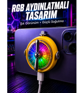 RGB Işıklı Manyetik Telefon Oyun Soğutucu Fan