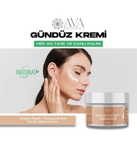 Kolajen Peptit - Hyaluronik Asit Doğal Gündüz Bakım Kremi