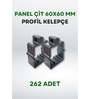 Panel Çit 60x60 MM Profil Kelepçe (262 Adet) (Gri)