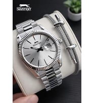 Slazenger İtalyan Tasarım Bileklik Hediyeli 2 Yıl Garantili 10 Atm Çelik Erkek Kol Saat ESL2583E330