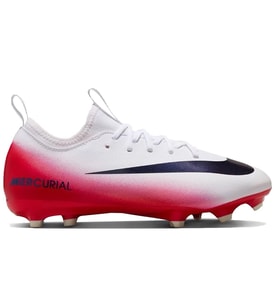 Nike Mercurial Zoom Vapor 16 Academy FG/MG LV8 Kids Football Shoes White Red Çocuk Çoklu Zemin Kramponu Beyaz