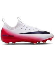 Nike Mercurial Zoom Vapor 16 Academy FG/MG LV8 Kids Football Shoes White Red Çocuk Çoklu Zemin Kramponu Beyaz