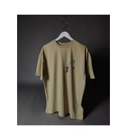 Okçu Baskılı Unisex Oversize Tişört – %100 Pamuk Terletmeyen T-shirt (Bej)
