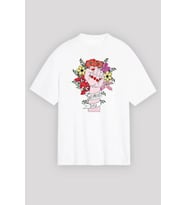 8 Mart Dünya Kadınlar Günü Baskılı Oversize Bisiklet Yaka T-shirt - Beyaz