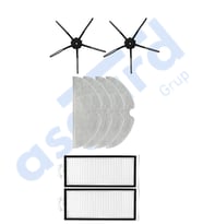 ROBOROCK Q7 , Q7+ , Q7 MAX , Q7 MAX+  Uyumlu 2 Yan Fırça 2 Filtre 4 Mop PKT-iasgf0000537