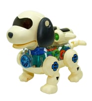 Işıklı Müzikli ve Hareketli Robot Köpek Bej Renkli - Mavi Su Dünyası (Çok Renkli)