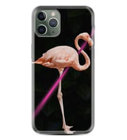 Apple iPhone 11 12 13 14 Pro Max Kılıf Desemli Silikon Line Filamingo 1776