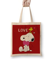 Snoopy Peanuts I Love You 01 Bez Çanta Uzun Saplı