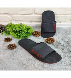 Gezer Erkek Kaymaz Taban Banyo Balkon Sport Siyah-Kırmızı
