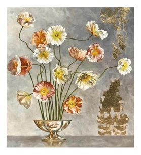 Zarif Çiçekler Sayılarla Boyama Seti Canvas Kasnaklı 40 x 50 cm