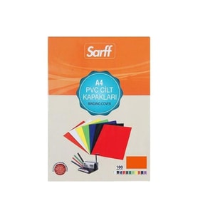 Sarff Cilt Kapağı Plastik Opak A4 450 Micron Kırmızı (50 Li Paket)