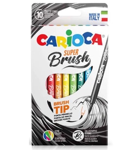 Carioca Süper Brush Fırça Uçlu Keçeli Kalem 10 Renk