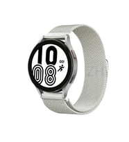Newface Samsung Galaxy Watch 4 Metal Mıknatıslı Kordon - Gümüş
