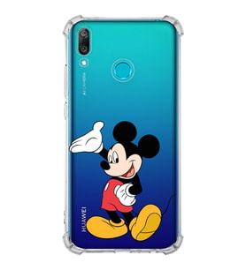 Huawei Y9 2019  Köşe Korumalı Antişok Kapak Mickey Mouse Tasarımlı Şeffaf  Kılıf