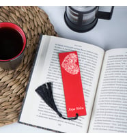 Kişiye Özel Kalp Tasarımlı Ahşap Kitap Ayracı
