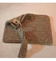 Simli Cotton El Örgüsü Kadın Clutch Çanta
