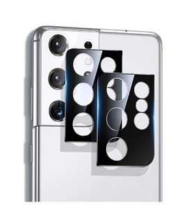 Samsung Galaxy S21 Ultra Uyumlu Zore 3D Kamera Camı (Siyah)
