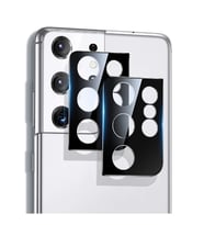 Samsung Galaxy S21 Ultra Uyumlu Zore 3D Kamera Camı (Siyah)