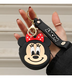 Minnie Mouse Bozuk Para Cüzdanı Anahtarlık SİYAH