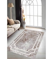 Bakır Çerçeveli Kaymaz Taban Makinede Yıkanabilir Halı RV062 - 100 x 160 cm