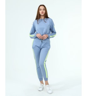 22033931 İkiİplik Yanı Şeritli Sweat+Cepli Pant. İkili Taıkm MAVI (Mavi)