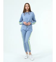 22033931 İkiİplik Yanı Şeritli Sweat+Cepli Pant. İkili Taıkm MAVI (Mavi)