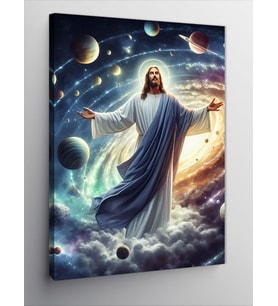 Kanvas Tablo Jesus Christ Ve Evren