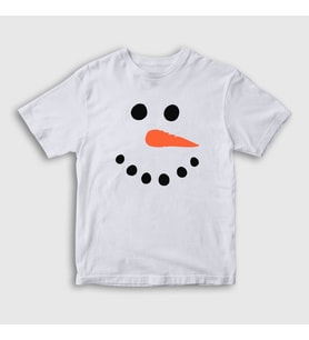 Presmono Unisex Çocuk Beyaz Snowman Kardan Adam Yılbaşı T-Shirt 270939tt