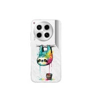 Tecno Camon 30 5G ile Uyumlu Splash Tembel Hayvan Tasarımlı Şeffaf Silikon Kılıf