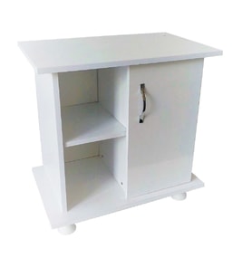 Kanki Pet 65 Cm MDF Akvaryum Düz Beyaz Sehpa 65x40x67