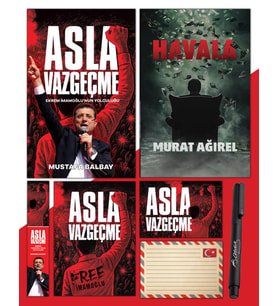 Asla Vazgeçme - Ayraç - Kartpostal - Poster - Havala - Atatürk İmza Baskılı Kalem