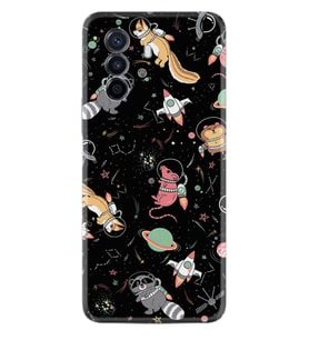 Huawei Nova Y70 Y90 Nova 9 SE  Kılıf Desemli Silikon Planet Animals 1771