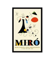 Joan Miro – Soyut Sanat Temalı Hediye Kartı & Kartpostal – Sanat Temalı Tasarım Kartlar  10x15 Cm (Kırmızı-Sarı-Siyah-Beyaz)