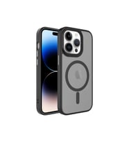 Apple iPhone 13 Pro Max Uyumlu Kılıf Mat Arka Yüzey Wireless Şarj Özellikli Zore Flet M-safe Kapak (Siyah)