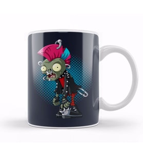 Plants Vs Zombies Punk Zombie Kupa Bardak Porselen