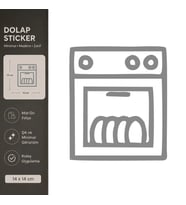 Bulaşık Makinesi Mat Gri Dekoratif Folyo Sticker 14x14 cm