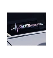 Captiva Yan Cam Sticker Oto Kapı 20 Cm X 7 Cm Hologram c16
