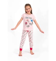 Roly Poly 2460 Kız Çocuk Collect Somon Kısa Kol Pijama Takımı