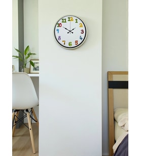 36 Cm Krem Çocuk Odası Duvar Saati