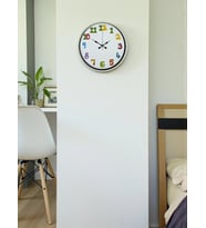 36 Cm Krem Çocuk Odası Duvar Saati