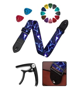 Midex SR-11BL-PAK Desenli Gitar Omuz Askısı Capo ( 2 Pena Kutusu 12 Pena )