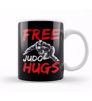 Funny Free Judo Hugs MMA Mixed Martial Arts Pun Kupa Bardak Porselen