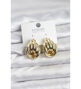 Pirinç Gold Renk Vintage Kadın Küpe 5886 - GLST7813-1893