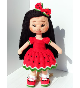 Karpuz Rüyası Karnaval Bebek Amigurumi Organik Oyuncak