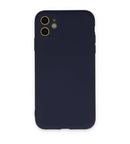 Iphone 11 Kılıf Nano Içi Kadife Silikon - Lacivert