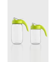 Renga Ares Yeşil Kapaklı 660 ml ve 1000 ml 2'li Cam Yağlık Seti 151004