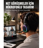 Northcity Kablosuz Bluetooth 5.0 RGB Işıklı Kulaklık - Tek Şarjla Uzun Süre Dinlence
