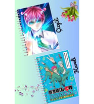 Saiki kusuo defter seti 2 adet A4 boyutu 21*30 çizgili + kareli 60 syf
