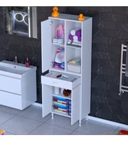 Modilayn AFRA 55x173x32,5 Çok Amaçlı Banyo Mutfak Erzak Kavonoz Kiler Ayakkabı Dolabı